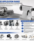 Tailstock MT3 Pro Grade 50mm Travel for CNC machining setup with multiple compatible equipment and workpieces displayed