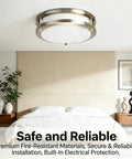 Installed 36W Dimmable LED Ceiling Light Fixture, Flush Mount Ceiling Light For Bedroom Kitchen Bathroom, Ultra Bright 4000 Lumen Daylight White 5000K, 400W Equivalent, UL Listed, Easy DIY Install