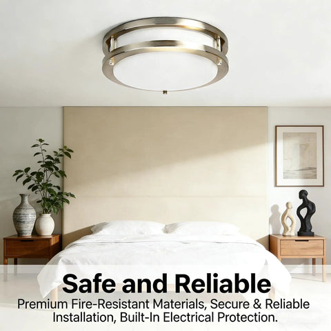 Installed 36W Dimmable LED Ceiling Light Fixture, Flush Mount Ceiling Light For Bedroom Kitchen Bathroom, Ultra Bright 4000 Lumen Daylight White 5000K, 400W Equivalent, UL Listed, Easy DIY Install