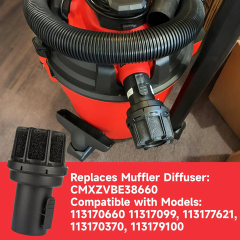Two And A Half Inch Muffler Diffuser Replacement For Wet Dry Vacuums Keeps It Quiet Reduces Noise And Backflow Fits Craftsman