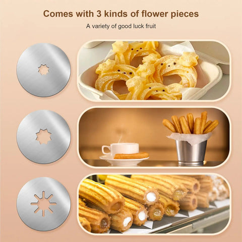 Stainless Steel Churro Press And Maker For Easy Spanish Treats Home Kitchen Dessert Tool DIY Churros Device Professional Style