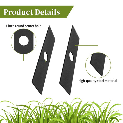 Two Pack 613223 Edger Blades Compatible With Seven And A Half Inch Edgers Replacement Blades For String Trimmer Attachments Heavy Duty Yard Work Ready To Go, showing two 7.5-inch blades with round center holes and steel material.
