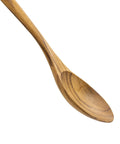 Close-up of 13.5 Inch Teak Cooking Spoon Wooden Mixing Spoon Handcrafted From Teak With High Moisture Resistance For Nonstick Cookware