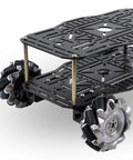 Omni Directional Mecanum Wheel Robot Chassis Kit With 4WD TT Motors Aluminum Alloy Double Layer Smart Car Platform shown