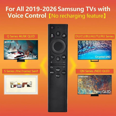 Replacement Remote For 2019-2026 Smart TVs With Voice Control No Nonsense Setup Broad TV Compatibility Low Latency
