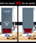 Comparison of Beast Power 20W Laser Engraver Module With Air Assist And Quad Compression Spot Head engraving efficiency on wood.