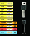MOSFET Transistor Kit With 70 Piece All In One Assortment Including NMOS And PMOS Logic Level High Current Devices Features