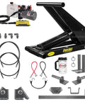 PH516 Hydraulic Scissor Hoist Kit For Dump Trailers 8 Ton 16,000 Lb Capacity parts layout with hoses, pump, and brackets