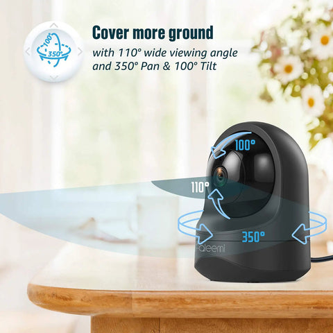 1080P Wireless Indoor Security Camera With Pan Tilt Zoom For Home Nanny Cam Use To Monitor Pets Babies And Seniors