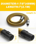 One Seven Eighth Inch Seven Foot Shop Vac Hose For Dewalt Wet Dry Vacuum Six To Ten Gallon Models DXVA19 2500 flexible view