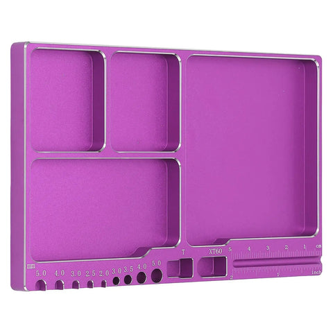 Purple Magnetic Aluminum Screw Tray For RC Repairs And Maintenance Holds Screws Nuts And Washers The Go To Organizer.