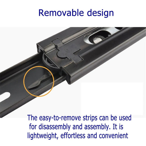Beefy Ultra Heavy Duty Side Mount Drawer Slides With Quiet Glide And Silent Buffer Pads Premium Industrial Grade Drawer Hardware That Shields Cabinets And Delivers Smooth Durable Performance removable black metal slide with release lever