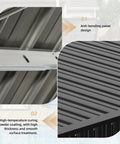 Interior and exterior view of Heavy Duty Outdoor Trash Can Storage Shed With Chain Lid, showcasing anti-bending panel design