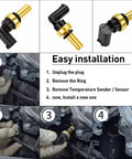 Straight Up Temperature Sender Sensor For Engine Coolant Temps On Chevy Malibu Sonic Cruze Trax Spark Trailblazer installation steps