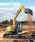 Heavy Duty Quick Coupler For Mini Excavators Under Three Tons Easy Quick Change Hitch Attachment installed on yellow mini excavator