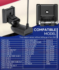 Sturdy Transducer Bracket Transom Mount Hardware Kit For Black Skimmer Transducer with compatibility list on a blue background.