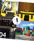 Collage including forklift, yellow toolbox with Flexible Draw Latch Lock For Electrical Cabinets And Industrial Use Rubber Over Center.