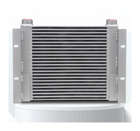 High Flow 200 Liters Per Minute Hydraulic Oil Cooler With Air Cooled Radiator and rugged oil cooling exchanger front view