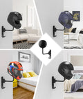 Heavy-Duty Helmet Wall Mount Hanger With 180 Degree Swivel For Motorcycle, ATV, And Bike Gear, Rust-Resistant Aluminum Helmet Holder