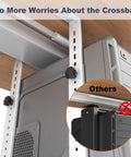 Transform Your Battle Station With This Rock Solid Under Desk PC Mount Bracket, showing clamps and design for secure installation.