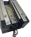 High Precision Linear Guide Rail and Block Set for CNC Machines and 3D Printers HSR25R HSR25R1SS HSR25R1UU HSV15R GK Carriage with Four Row Ball Bearings Endplates for Smooth Motion Control and Accurate Positioning, close-up ball carriage