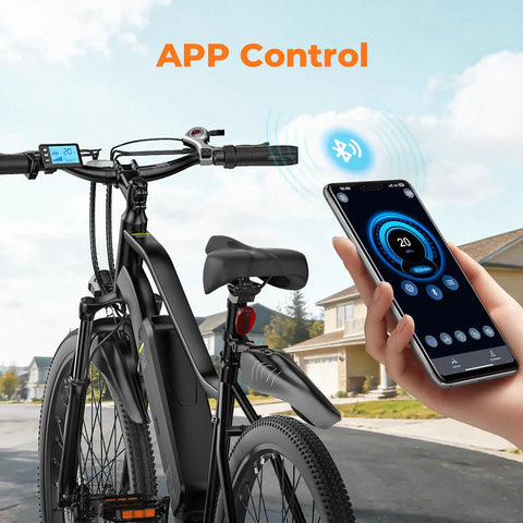 Beast Mode 1500W Peak Electric Bike For Adults with app control feature displayed on smartphone screen