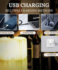 Wooden Folding Mood Light Book Lamp With USB Rechargeable Battery options, power bank, computer, car charger, wall socket