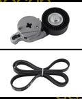 Smooth Drive Belt Tensioner Idler Pulley Kit For Toyota Camry 2010-2011 With 2.5L Gas Engine, includes tensioner and drive belt.