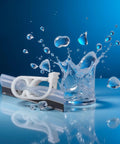 Adjustable Tubing Clamps For 0.25 To 0.5 Inch Tubing Pack Of 10 White Plastic Hose Clamps next to water splash