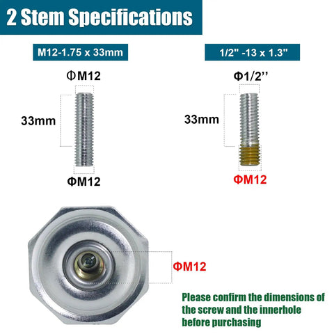 Heavy Duty Stem Leveling Casters Set Of 4, 2200 Lbs Load Capacity, Adjustable Leveling Feet, 2 Inch T60 stem specs