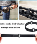 30 Pack Reusable Cable Ties 8 Inch Straight Up Heavy Duty Hook And Loop Velcro Straps for securing items like umbrellas and poles.