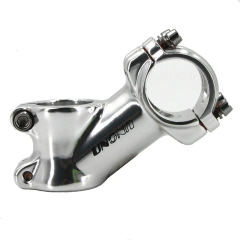 Retro Silver 31.8mm Mountain Bike Stem 70mm 35 Degree Riser Handlebar Stem For MTB Road Bike BMX Lightweight Short Stem