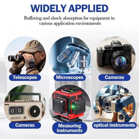 Image showing applications of High-Performance Medium Viscosity Damping Grease For Washing Machines, Suspension Rods, Toilet Shock Absorbers, Optical Instruments, And Other Mechanical Parts, Rustproof, Waterproof Lubricant With Anti-Corrosion Additives, Temp Range -30C To 180C including telescopes, microscopes, cameras, and more.