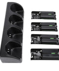 4 In 1 Remote Charger Dock With Four 2800mAh Rechargeable Batteries Simultaneous Charging Station For Game Remotes Replacement
