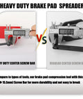 Comparison of heavy duty brake pad spreader and regular screw bar for Universal Workhorse Brake Caliper Compression Tool.
