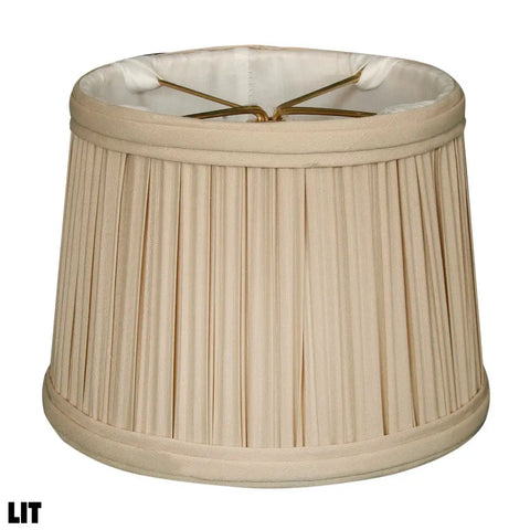 Gather Pleated Drum Chandelier Shade Beige Tone With 5 Inch Top Diameter, 6 Inch Bottom Diameter, 4.5 Inch Slant Height