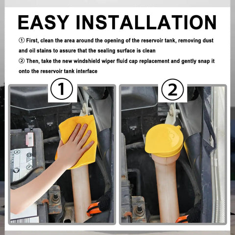 Steps to install Windshield Washer Fluid Cap Replacement Direct Fit OEM 86615FJ000 For Subaru with an illustrated guide