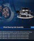 Front Right Wheel Bearing And Hub Assembly 515107 Plug And Play Direct Fit For Chevy Colorado 2004 2008 GMC Canyon RWD