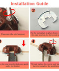 Installation guide for Straight Up Universal Drawer Slides Replacement Kit Five Pack with steps for mounting drawer tracks.