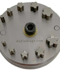 Five Petal Flower Disc Cutter Set Of Ten For Jewelry Making And Metalworking, 5mm To 16mm Diameter, visible on metal disc