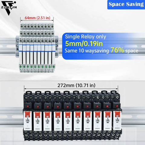Heavy Duty Pro Grade Electromechanical Relay Pack Of 10 110V 120V AC DC HF41F 60 ZS 1NO 1NC 6 Amp SPDT LED Indicator