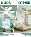 Bladeless Ceiling Fan With Lights And Remote Control Dimmable Enclosed Low Profile Mini Ceiling Fan with detachable blades comparison.