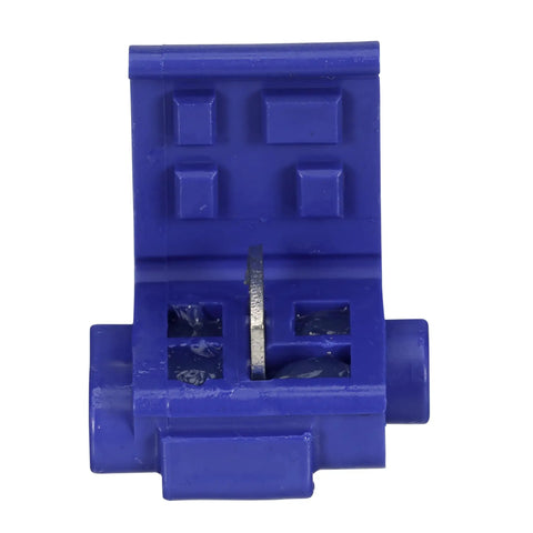 Blue Insulation Displacement Connector for Inline Wire Taps No Cut Wiring Self Stripping IDC 804 Works With 18 Gauge 16 Gauge Solid Or Stranded And 14 Gauge Stranded, 25 Per Pouch, Ideal For Car Boat And RV Electrical Wiring