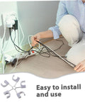 Person organizing cables with 100 Pcs Wire Staples And Cable Clips With Steel Nails PE Material for cable management