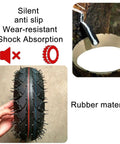 8 Inch Pneumatic Caster Wheel Heavy Duty Swivel Caster Built Like A Tank For Garage Workbench And Utility Carts Silent Rubber Tire close-up of rubber tire showing anti-slip tread and design details.
