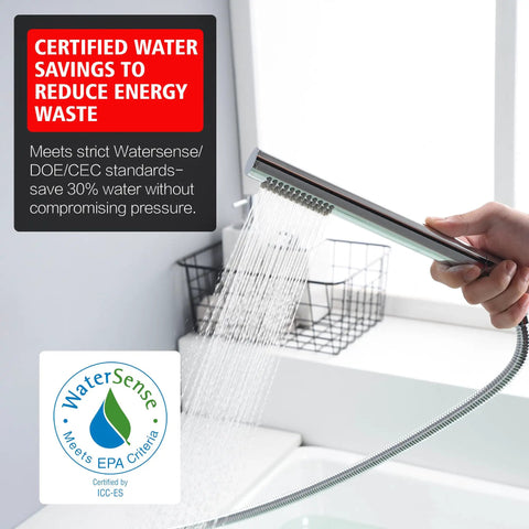 3 Hole Deck Mount Roman Tub Faucet With Hand Shower Chrome Finish Solid Brass Body Includes Valve And 59 Inch Hose For Easy After Bath Rinse Kid Friendly And Pet Friendly Bath Time Comfort With 1.8 GPM Flow