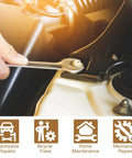 Person using Ultra Slim SAE Open End Wrenches Dual Openings 7/8 by 15/16 Inches for automotive repair
