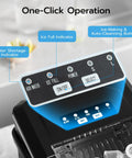 Countertop Bullet Ice Maker Delivers 26 Lbs Per Day Of Bullet Ice In 6 Minutes With Small And Large Ice Sizes, control panel close-up