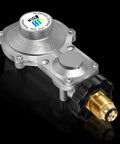 JEASOM 2-stage propane regulator with 3/8 in female NPT and POL, aluminum body, brass inlet connector