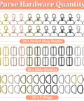 Heavy Duty Keychain Bulk With Swivel Hooks D Rings And Slide Buckles For Handbag Purse Hardware Craft Badass Gear To Build Tough Straps And Slick Bag Upgrades One Inch, showing 30 swivel snap hooks, 30 slide buckles, and 30 D rings.